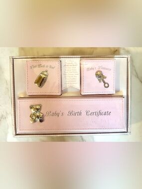 NEW • Baby Girl’s Keepsakes Box Set • Baby Shower Gift